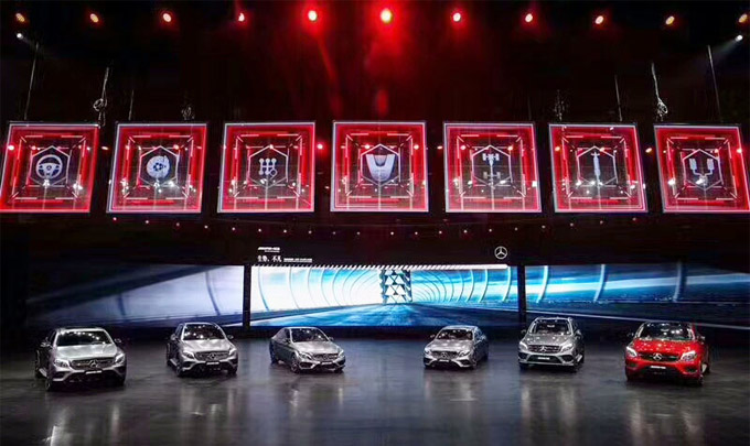 上海车展宣布会 LED透明屏vClear-7.8